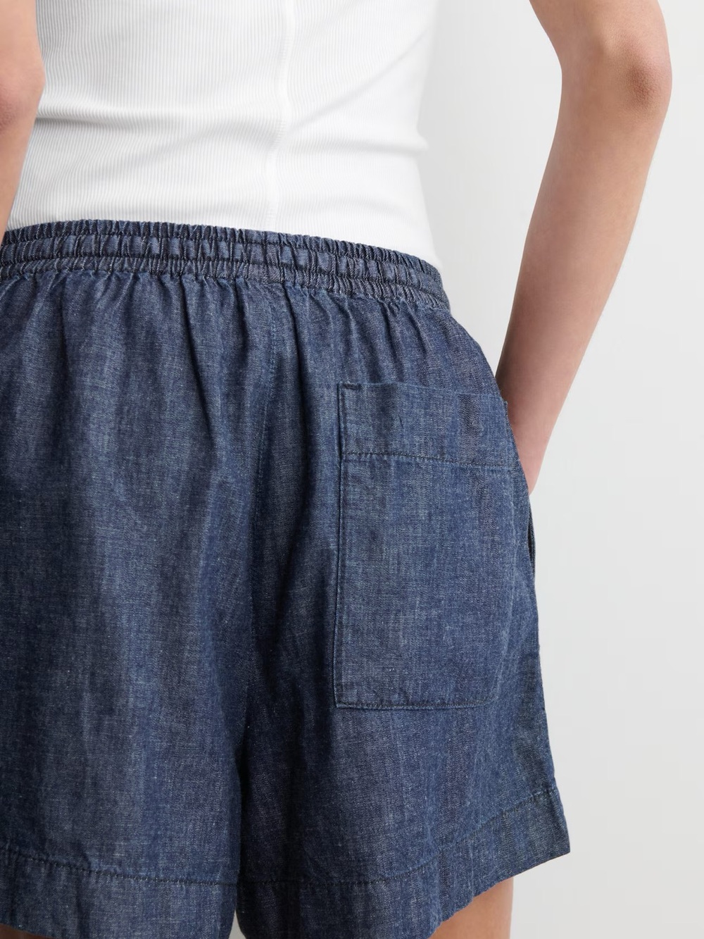 NWT COS DRAWSTRING DENIM SHORTS - Picture 4 of 14